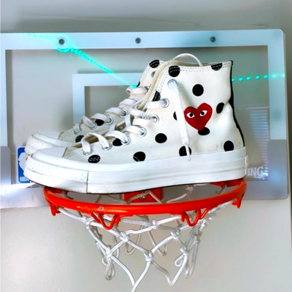 Converse Chuck Taylor All-Star 70s Hi Comme Des Garcons PLAY Polka Dot Sneakers